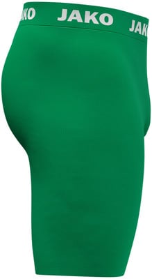 Grüne Shorts mit weißem JAKO-Logo auf dem Bund. Grüne Shorts mit weißem JAKO-Logo auf dem Bund.