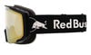 Skibrille mit schwarzem Band und Red Bull Logo.
