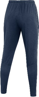 Rückansicht einer dunkelblauen Sporthose mit elastischem Bund und Seitennaht. Rückansicht einer dunkelblauen Sporthose mit elastischem Bund und Seitennaht.