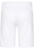 Weiße Shorts mit dem ELBSAND-Markenlogo am oberen Bund.
