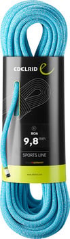 Ein blaues Edelrid BOA 9,8 mm Kletterseil für den Sporteinsatz.
