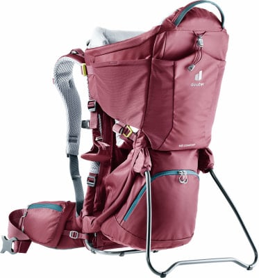 Roter Deuter Kid Comfort Kindertrage-Rucksack mit Metallgestell. Roter Deuter Kid Comfort Kindertrage-Rucksack mit Metallgestell.