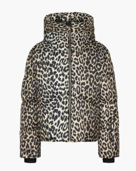 Nikkie Newport Leopard Skijacke mit Kapuze