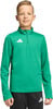 Junge in einem grünen Langarmshirt mit Adidas-Logo.