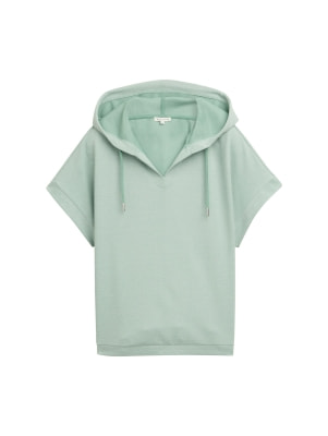 Tom Tailor TOM TAILOR Sweatshirt w.Ho. Da. Kapuzensweater kurzarm