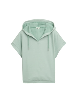 Tom Tailor TOM TAILOR Sweatshirt w.Ho. Da. Kapuzensweater kurzarm
