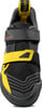 Schwarzer Kletterschuh mit gelben Akzenten und Logo