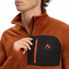 Herren-Fleecejacke von McKinley in Orange mit schwarzer Tasche und Reißverschluss.