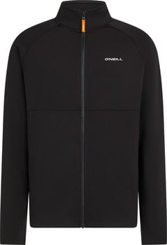 Schwarze O'Neill Herrenjacke mit Reißverschluss und Logo auf der Brust.