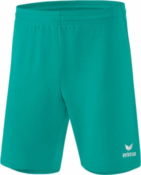 Kurze grüne Sporthose mit Erima-Logo.