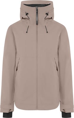 Beige Kapuzenjacke mit Reißverschluss und Seitentaschen. Beige Kapuzenjacke mit Reißverschluss und Seitentaschen.