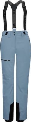 Blaue Skihose mit Latz und schwarzen Details. Blaue Skihose mit Latz und schwarzen Details.