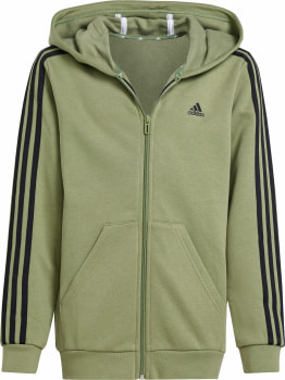 adidas Essentials 3-Streifen Fleece Kapuzenjacke