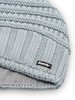 Hellblaue Strickmütze mit Eisbär-Logo und weichem Futter.