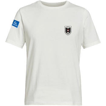 Weißes T-Shirt mit OFB-Logo und Uniqy-Logo auf dem Ärmel.