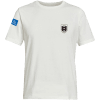 Weißes T-Shirt mit OFB-Logo und Uniqy-Logo auf dem Ärmel.