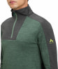 Herren dunkelgrünes Sweatshirt mit grauem Oberteil und Reißverschluss.