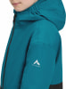 Blaue Jacke mit Kapuze und McKinley-Logo am Ärmel.