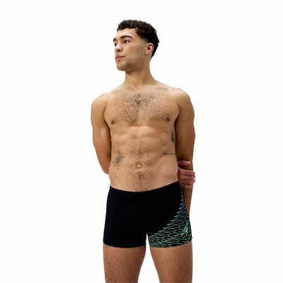 Speedo MEDLEY LOGO ASHT AM-Badehose mit Bein 80% rec. PA, 20% EA