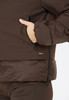 Jackendetail mit Tasche und Logo, dunkelbraun