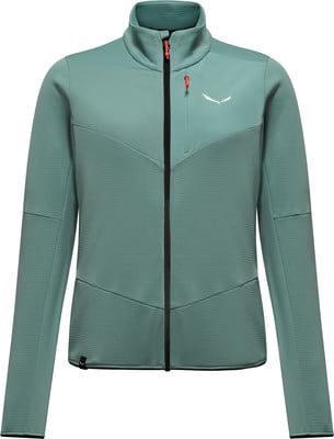 Grüne Herren-Reißverschlussjacke mit Salewa-Logo auf der Brust. Grüne Herren-Reißverschlussjacke mit Salewa-Logo auf der Brust.