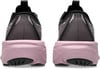 Rückansicht von schwarzen und rosa Laufschuhen mit PureGEL-Logo.
