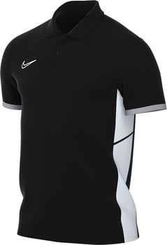 Čierne polokošele Nike s bielymi bočnými panelmi a logom.