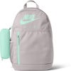 Šedý batoh Nike s přídavnou pouzdrem a logem Nike Air.