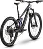 Schwarzes E-Mountainbike der Marke RAYMON mit Federung und Scheibenbremsen.