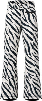 Damen-Skihose mit Zebramuster und Reißverschluss.