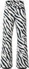 Damen-Skihose mit Zebramuster und Reißverschluss.