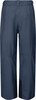 Dunkelblaue Hose mit geraden Hosenbeinen und grauen Einsätzen unten.