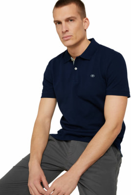 Tom Tailor Basic férfi galléros póló