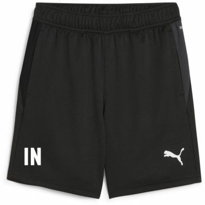 Schwarze Puma-Shorts mit Logo und Aufdruck IN.