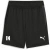 Schwarze Puma-Shorts mit Logo und Aufdruck IN.