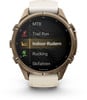 Eine Smartwatch zeigt eine Sportauswahl mit hervorgehobenem Indoor-Rudern.