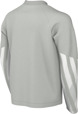 Graues Sweatshirt mit langen Ärmeln und weißen Streifen an den Ärmeln. Graues Sweatshirt mit langen Ärmeln und weißen Streifen an den Ärmeln.