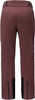Rückansicht einer dunkelweinroten Skihose mit schwarzen Details.