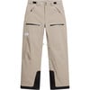 Beige Skihose von The North Face mit schwarzen Reißverschlüssen und Logo.