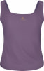 Violettes Damen-Tanktop mit Active Rebel Logo und perforierten Trägern.