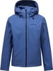 Blaue Peak Performance Herren Skijacke mit Kapuze und schwarzem Reißverschluss.
