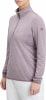 Damen-Pullover von McKinley in Lila mit kurzem Reißverschluss am Kragen und Logo.
