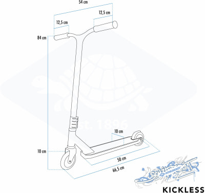 Schildkröt Kickless Stunt Scooter