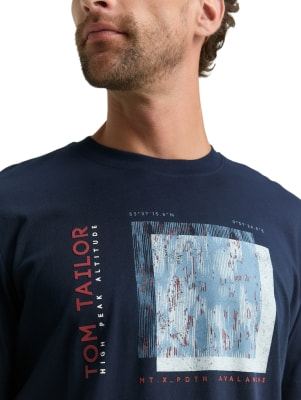Tom Tailor Printed S-Shirt férfi póló