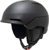 Ein matter schwarzer Alpina Skihelm mit Verstellsystem und weichen Ohrenschützern.