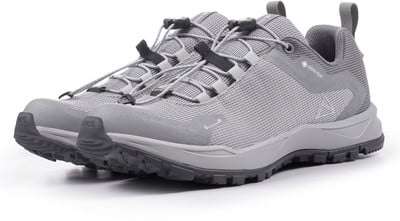 Graue Wanderschuhe mit Schnellverschluss und Gore-Tex Membran. Graue Wanderschuhe mit Schnellverschluss und Gore-Tex Membran.