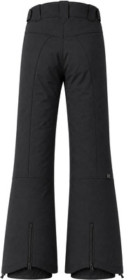 Schwarze Skihose mit Logo und Reißverschlüssen an den Beinen. Schwarze Skihose mit Logo und Reißverschlüssen an den Beinen.