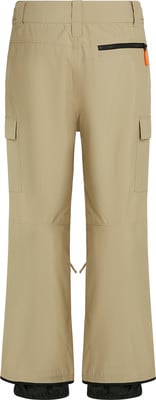 Herren- Cargohose in Beige mit schwarzer Reißverschlusstasche und orangefarbenem Detail. Herren- Cargohose in Beige mit schwarzer Reißverschlusstasche und orangefarbenem Detail.
