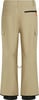 Herren- Cargohose in Beige mit schwarzer Reißverschlusstasche und orangefarbenem Detail.