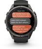 Eine Smartwatch zeigt eine Textnachrichtenkonversation an.